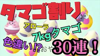 【ポケモンGO】タマゴ割り！30連！色違い！？ピンプクもきたー！【バレンタインイベント】