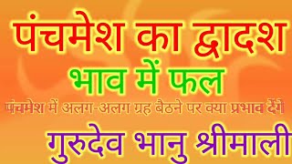 पंचमेश का द्वादश भावों में प्रभाव जो ज्ञान शिक्षा सन्तान का पंचम भाव में विभिन्न ग्रहों का प्रभाव