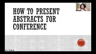 How to present an abstract in a conference