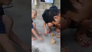 Viral detik detik tuyul terjebak kaleng#shorts