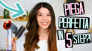 CAPELLI MOSSI E VOLUMINOSI COME DAL PARRUCCHIERE?! PIEGA PERFETTA IN 5 STEP!