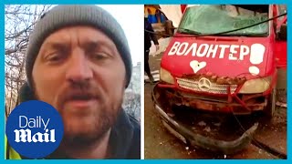 Heroic Ukrainian safely evacuates 200 people in his (now destroyed) red van