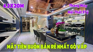 Bán nhà Mặt Tiền Gò Vấp | 4.2 x 20m 5 lầu Thang Máy nội thất 2 tỷ đẹp bá cháy luôn