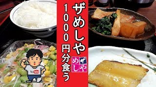 【ぼっち飯第11回】ザめしやで1000円分食べる！【グルメ】