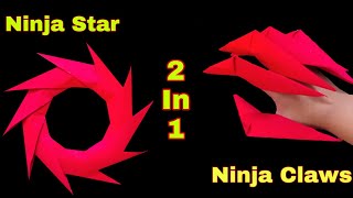 How to make ninja claws and star 2 in 1/how to make a ninja star (Shuriken)//ninja weapon