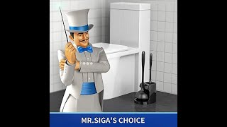 MR SIGA Toilet Plunger and Bowl Brush Combo for Bathroom Cleaning Black 1 Set  Home  Kitc