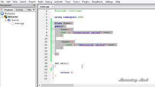 061 Destructors in a Class C++ Object Oriented Tutorial