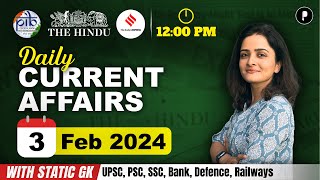 3 February Current Affairs 2024 | Daily Current Affairs | Current Affairs Today