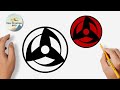 How to draw Obito & Kakashi Mangekyou Sharingan | Naruto | Anime drawing