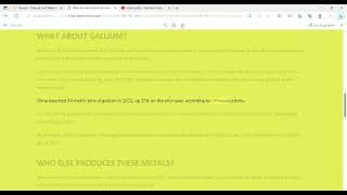 What are Gallium and Germanium and which countries are producers , audios news, 7-7-2023