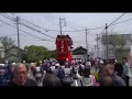 2016年 半田市成岩３区 西馬場神車（武豊町下門八幡車との出合い）