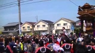 2016年 半田市成岩３区 西馬場神車（武豊町下門八幡車との出合い）