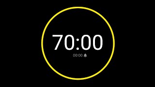 70 Minute Countdown Timer with Alarm / iPhone Timer Style