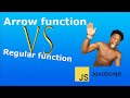 Arrow function and regular function in javascript less than 3 seconds