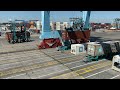 straddle carrier port cranes are super efficient life at sea