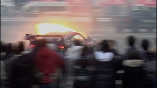 火を吹く GRスープラ 斎藤太吾　2019 D1GP ALL STAR SHOOT-OUT お台場