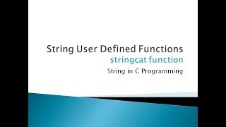 106 - Concatenate two strings | User Defined Function | String in C