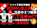 【仮想通貨重要局面】シバイヌコイン取引手数料が2024％の急上昇！ビットコインは64000ドルを越えられるかの重要局面！今後注目のT T兄〇コインｗ（BTC、SHIB、TON、TRX）