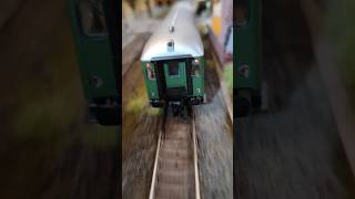 V200 br220 zieht Nahverkehrszug mit grünem Hasenkasten. #modelleisenbahn #train #v200 #hasenkasten