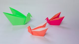 How To Make Easy Paper Swan For Kids / Origami Paper Craft / Kids Crafts