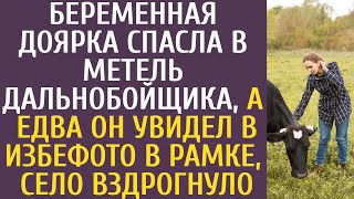 Беременная доярка спасла в метель дальнобойщика… Едва он увидел в избе фото в рамке, село вздрогнуло