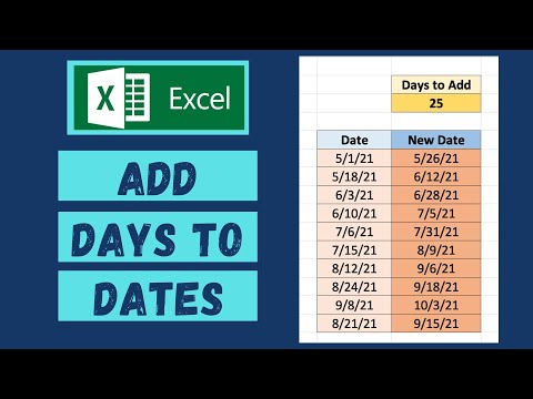 How to Add Days to Dates in Excel