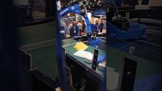 Automate 2024 Demo: Robotic parcel induction workcell uses high-speed GP12 robot  #automate2024