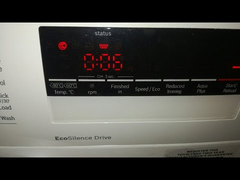 How do you unlock a Bosch washer and dryer?