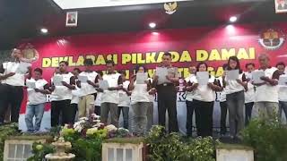 Deklarasi PILKADA DAMAI Wartawan Jawa Tengah bersama Kabidhumas Polda Jateng