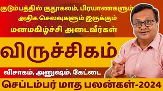 விருச்சிகம் | VIRUCHIGAM | SEPTEMBER MONTH RASIPALAN -2024 | ASTROLOGY | RASIPALAN | Astro Arun JI