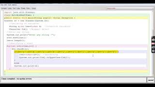 AUTO BOX PRINT NEXT CHARACTER AFTER VOWEL || JAVA CLASS by ASHISH