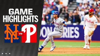 Mets vs. Phillies London Series Game Highlights (6/9/24) | MLB Highlights
