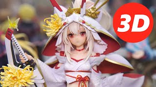 【3D】knead アズールレーン 綾波 鬼神華装Ver. フィギュアサンプル展示立体視