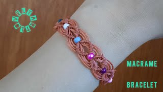 🟢🟠🟣macrame Bracelet with colorful beads 🟣🟠🟢