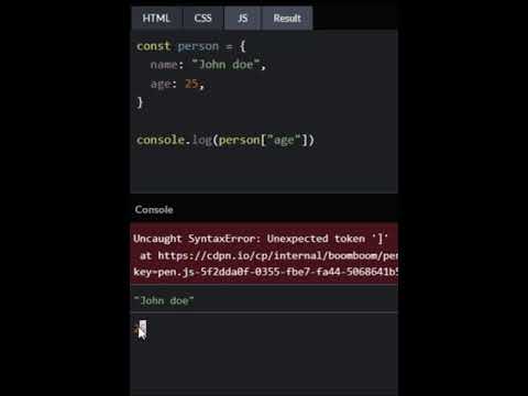 JavaScript: Object Bracket Notation! - YouTube