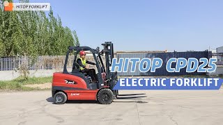 HITOP CPD25 Electric Forklift 2.5 Tons and 3 Meters Ready for Export