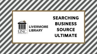 Searching Business Source Ultimate