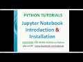 Jupyter notebook tutorial | jupyter notebook Introduction | jupyter notebook Installation
