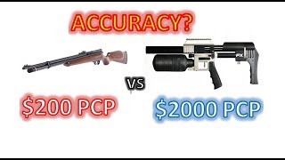 $200 vs $2000 PCP Air Rifle Accuracy @50yd?