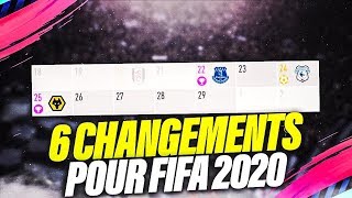 6 CHANGEMENTS POUR #FIFA20