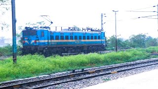 WAG 7 of LUDHIANA RUNNING ALONE IN HEAVY RAIN !! INDIAN RAILWAY !!