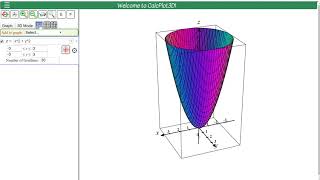 Using CalcPlot3D to Graph Surfaces