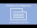 VPython for Beginners 56 - Input Files