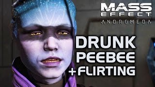 Mass Effect Andromeda - Peebee Drunk in the Museum + Flirting