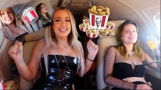KFC MUKBANG FROM OUR PRIVATE JET... (ft. Bella Thorne)