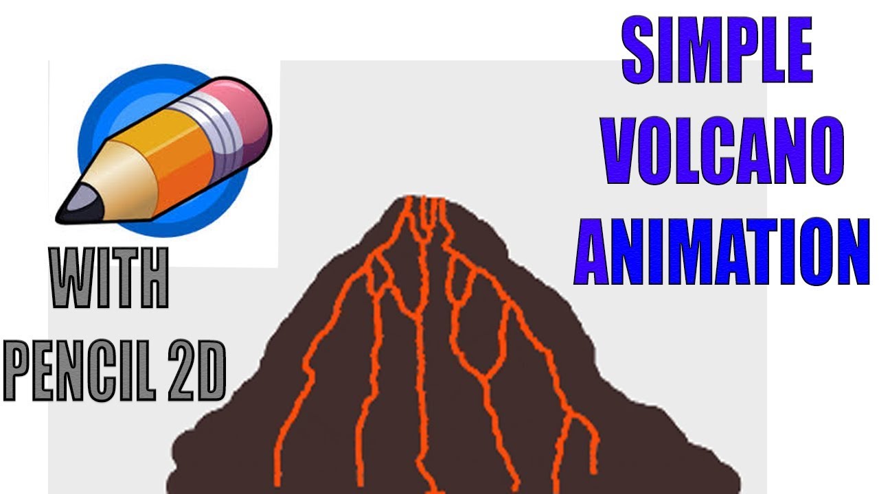 (Pencil2D) Simple Volcano Animation - YouTube