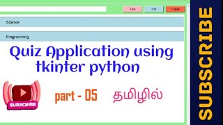 Create A Table in sqlite3 for Quiz Application in tkinter python in Tamil | Create Table in Sqlite3