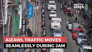 Viral Video: Aizawl Traffic Moves Seamlessly During Jam