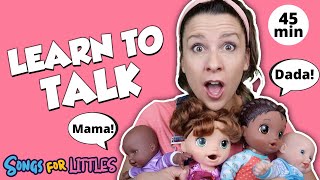 Learn To Talk with Ms Rachel - Help Take Care of Dolls - Speech, Baby Sign - Dol