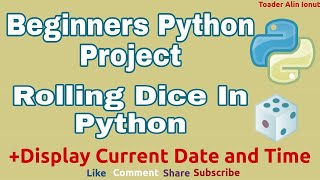 🎲Dice Rolling Simulator🎲 + Current Date and Time🗓 (Python Project for Beginners)🐍